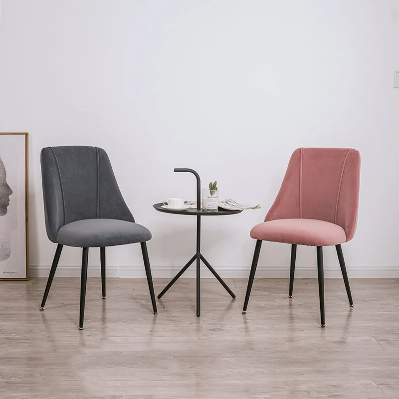 

Современное обеденное кресло, мягкое кресло, подчеркивает дизайн гостиной, простое дизайнерское металлическое кресло без Плеч