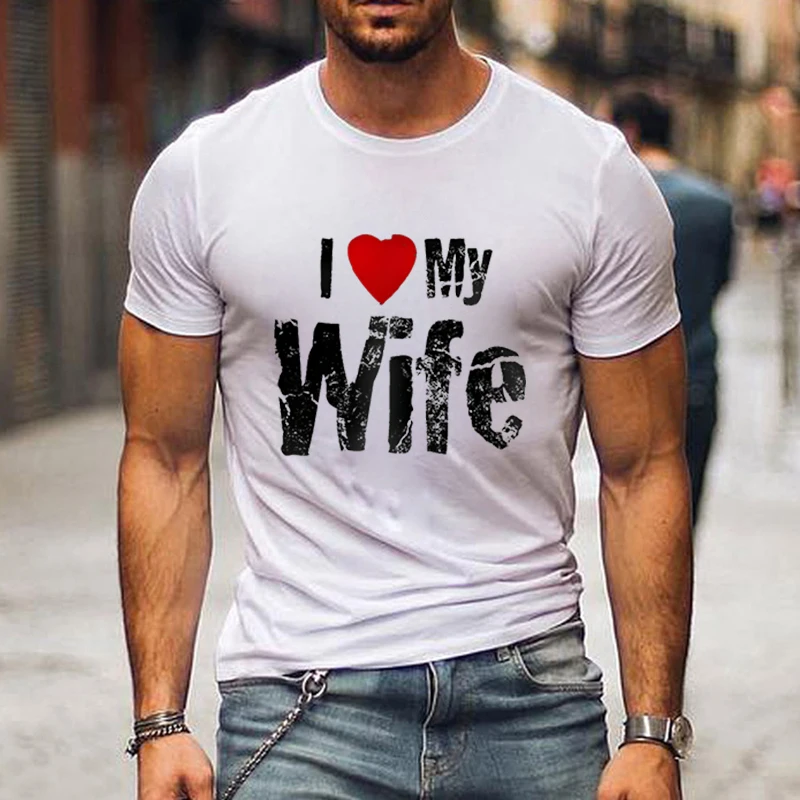 Футболка I Love My Wife Husband одинаковая футболка для мужчин и женщин винтажная модная