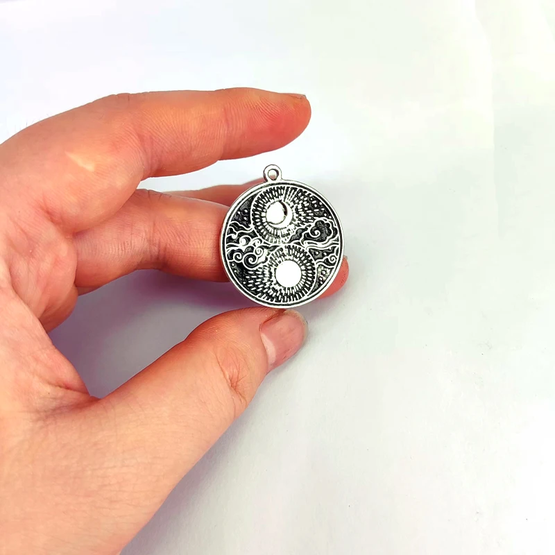 

5pcs Sun Moon Cloud Tai Chi Chart pendant charm for DIY