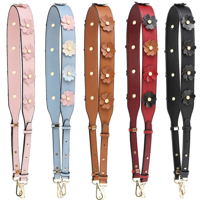 

Deepeel 4cm Wide Women Bag Shoulder Strap Three-dimensional Flower Straps Adjustable Lengthen Handle Replacement Bags Accessory