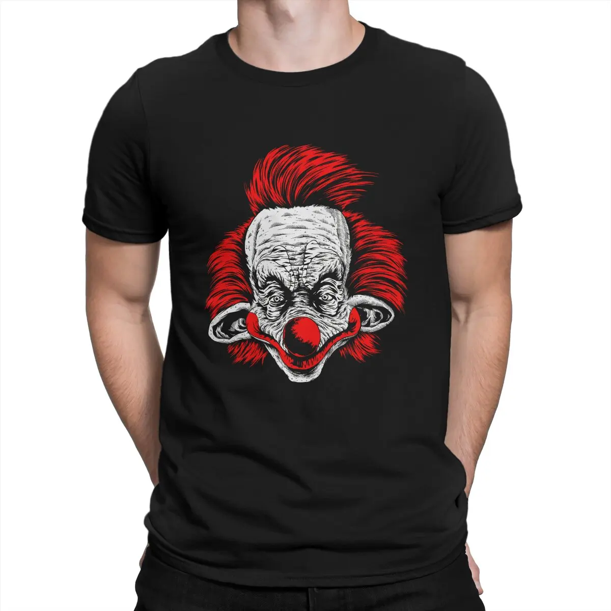 

Creative Rudy T-Shirt Men O Neck Pure Cotton T Shirt Killer Klowns From Outer Space Film Short Sleeve Tee Shirt Printed Clothing