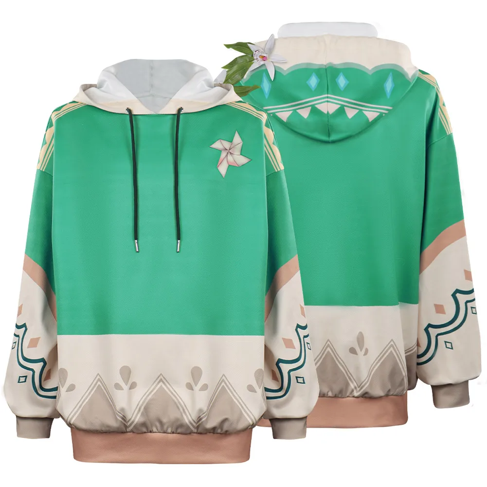 

Genshin Impact Venti Cosplay Costume Hoodie Coat Halloween Carnival Party Clothes Suit For Adult Ladies Role play
