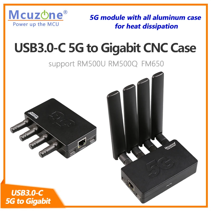 USB3.0-C 5G to Gigabit Ethernet  CNC Case, driver free, plug and play, X86, R5S,RM500U RM500Q FM650, Ubuntu, Mac OS