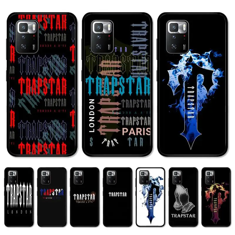 

Fashion luxury T-Trapstar Logo Phone Case For Redmi Note 4 X 5 A 6 7 8 Pro T 9 Pro 9S 10 Pro 11 Pro 11S 11Epro PocoM3pro