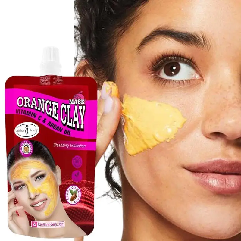 

4.06 Oz Gentle Face Moisturizer Firming Vitamin C Argan Oil Clay Masque |Facial Brightening Nourishing Masque For Women Men