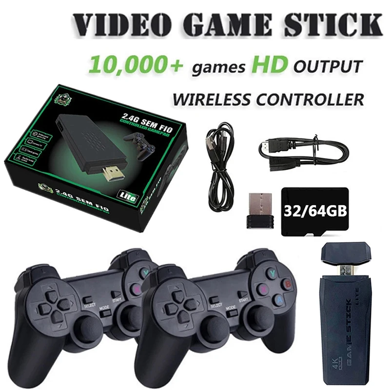 

Консоль игровая беспроводная, 64 ГБ, 10000 встроенных игр, для PS1/GBA