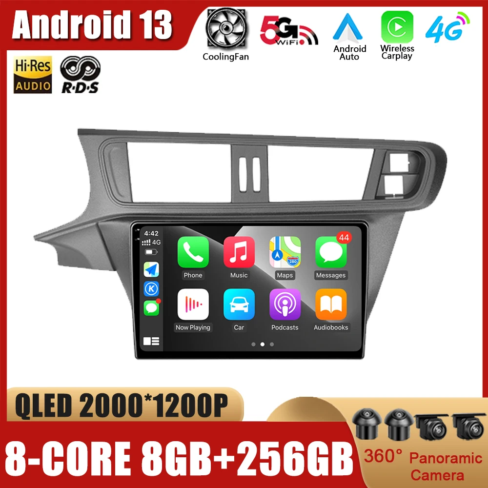 

Car Radio Multimedia Video Player Navigation GPS For Citroen C3-XR 2010 - 2018 Android 13 QLED Screen
