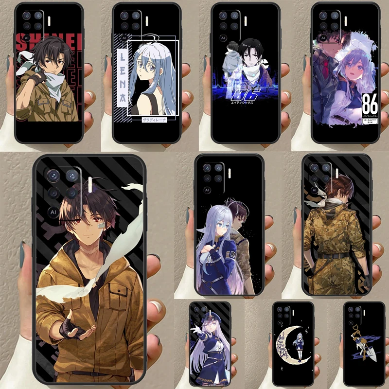 Eighty Six 86 Undertaker Case For OPPO A96 A76 A16 A94 A74 A54 A53 A57 S A15 A52 A72 A93 A5 A9 A31 A17 A77 A78 Coque