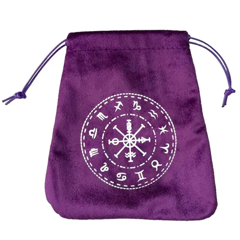

1PC Velvet Moon Phase Goddess Dice Bag Tarots Storage Bag Rune Board Game Card Drawstring Package 5.9x6.49IN