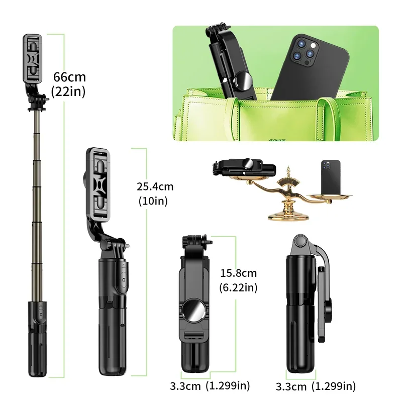 Aulidtech Bluetooth мини-палка для селфи штатив беспроводной выдвижной складной алюминий