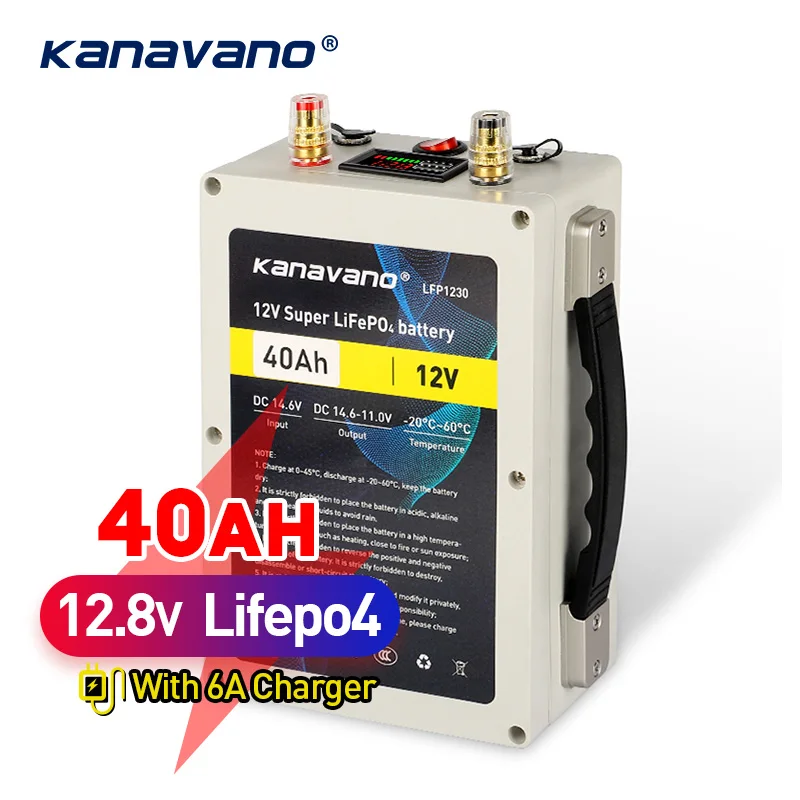 12 В 40 Ач Перезаряжаемый Аккумулятор LiFePO4 встроенный 8 50 А BMS для гольфа резервная