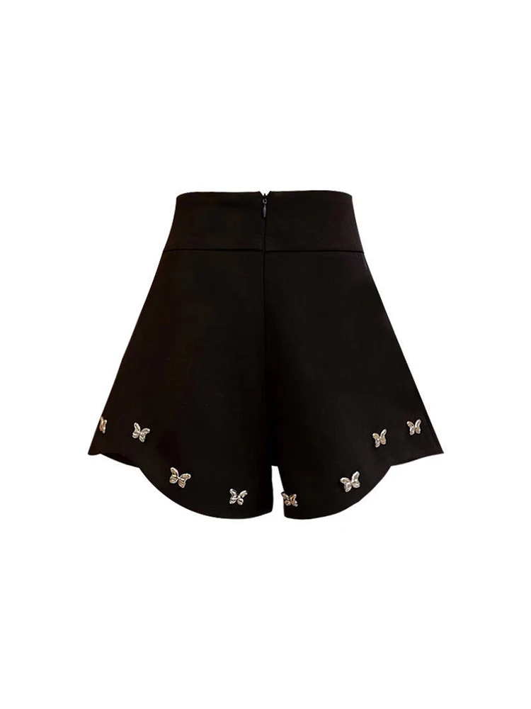 

Женские свободные шорты на пуговицах, повседневные уличные шорты трапециевидной формы на молнии с широкими штанинами, лето 2023