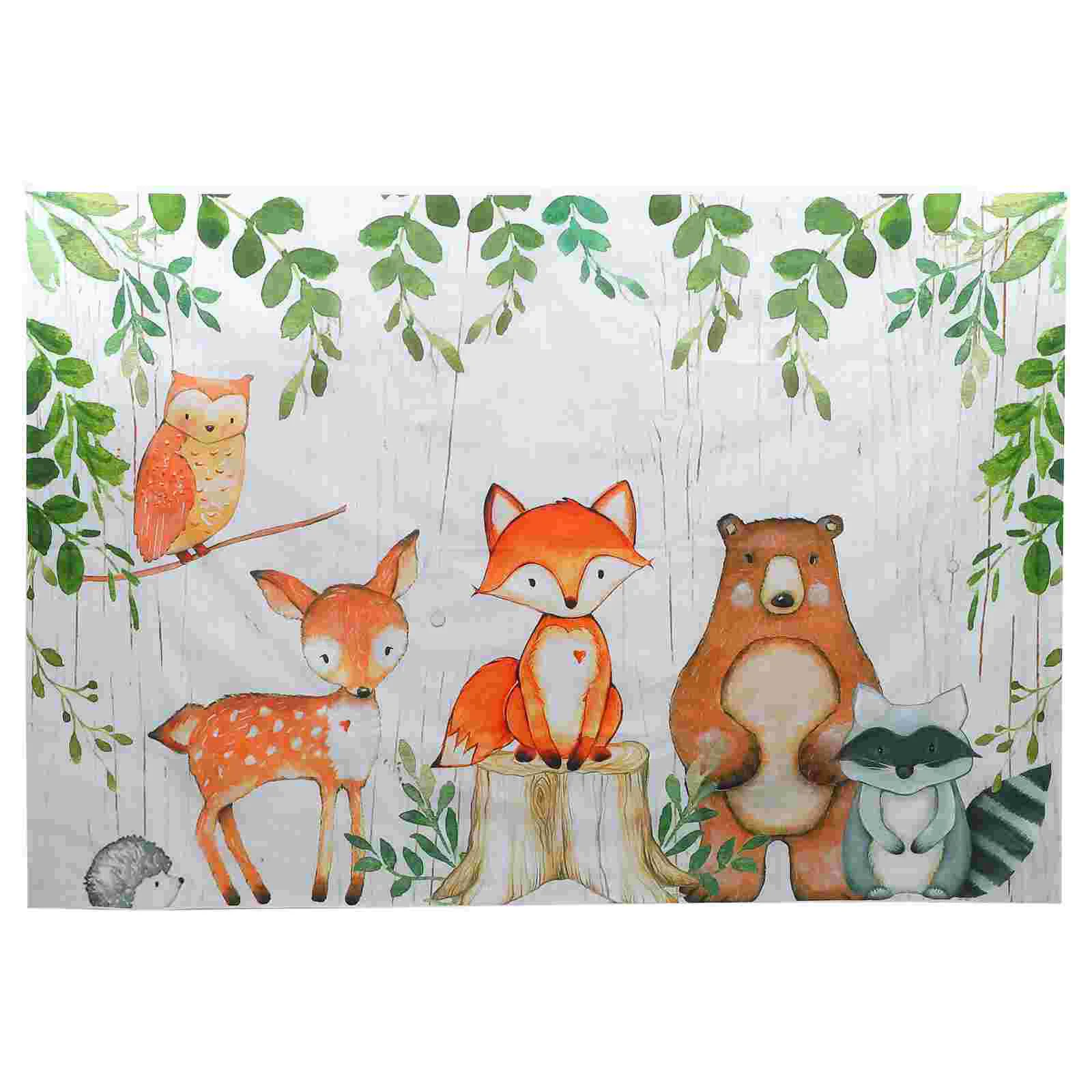 

Backdrop Woodland Cloth Background Phtography Birthday Photography Theme Decoration Forest Jungle Baby Shower Kids Supplies