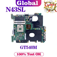 kefu n43s mainboard for asus n43sl n43sn n43sm laptop motherboard hm65 gt540m main board