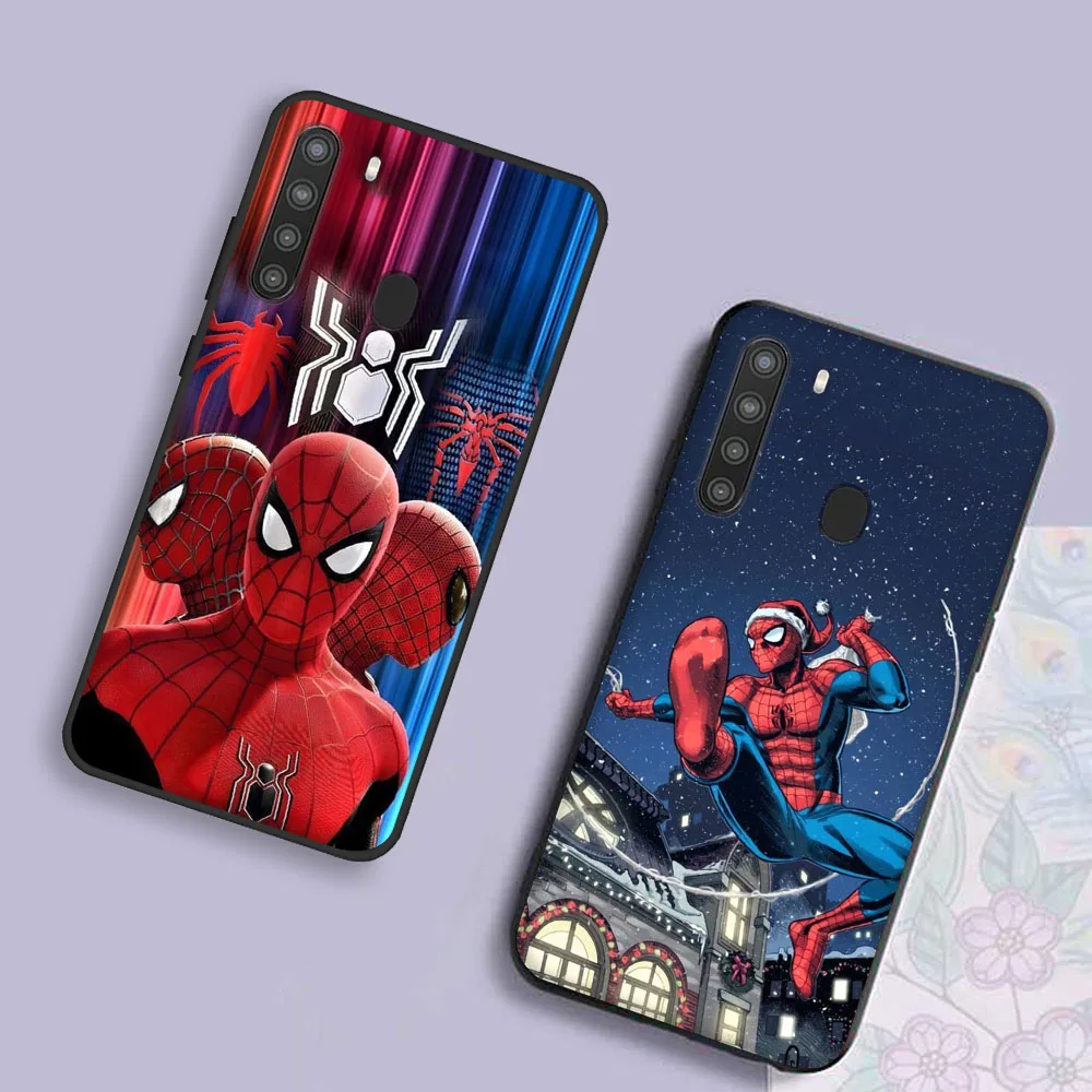 D-11 spider man Cover for Huawei Y5P Y6 Y6S Y6P Y7 Y7A Y8P Y8S Y9 Y9A Y9S Prime Black Phone Case
