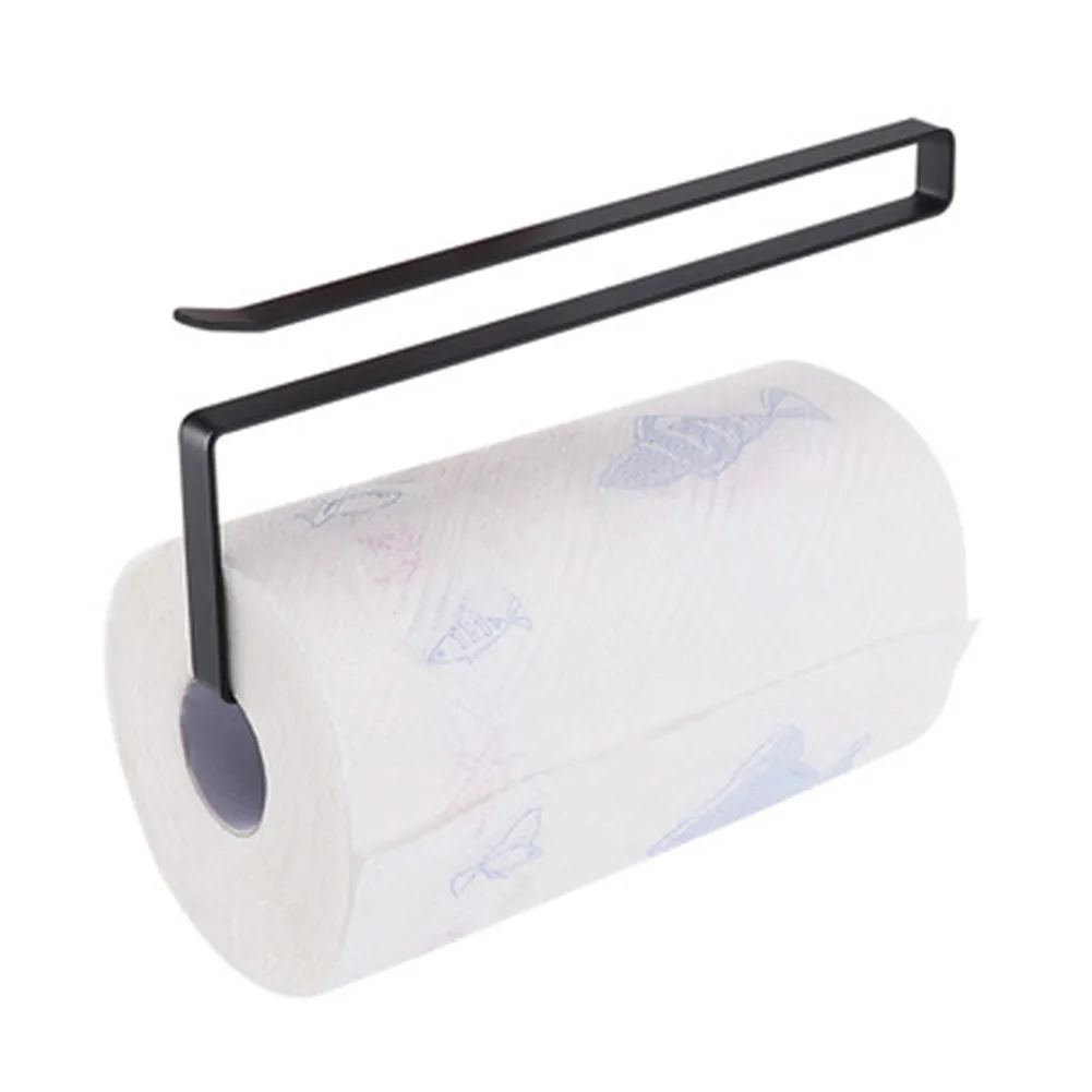 

Under Cabinet Storage Bracket Kitchen Towel Roll Shelf Free Punch Iron Tissue Hanger Roll Paper Toilet Holder Rack Home Storage
