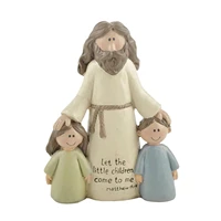 easter jesus and children figure decoration renaissance collection resin religious gift decoration collection for home table hol