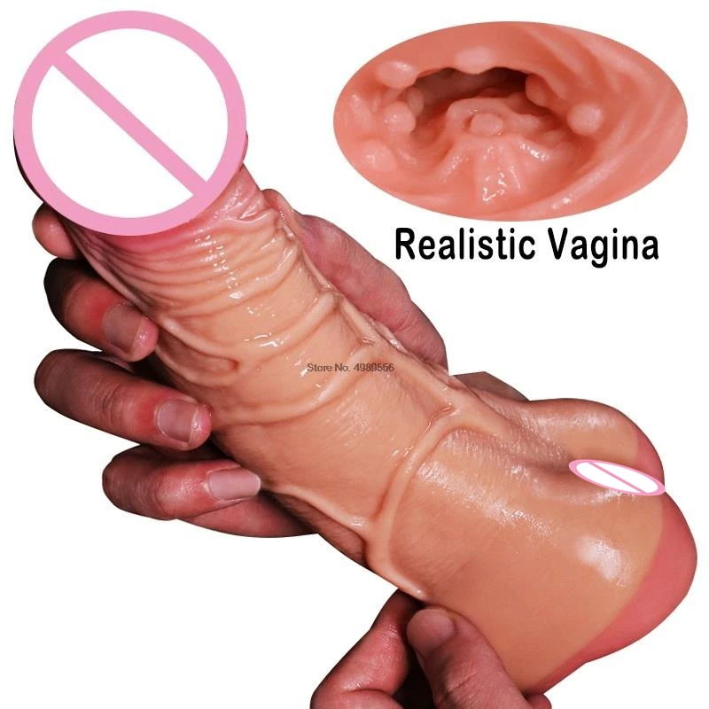 

Realistic Penis Enlarger Sleeve Soft Dildo Vagina Pocket Pussy Penis Sleeve Cock Extender Sex Toy Gay Masturbator For Men Women