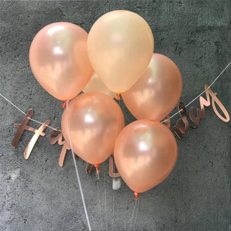 

100pcs 12inch 2.8g Rose Gold Latex Balloons Champagne Color Wedding Birthday Party Supplies Wedding Birthday Party Decoration