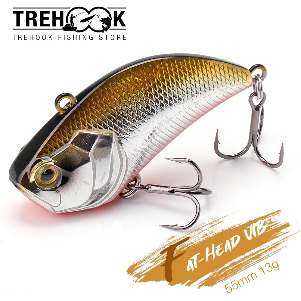 

TREHOOK 5.5cm 13g Sinking VIB Fishing Lures Noise Design Full Swimming Layer 3D Simulation Eyes
