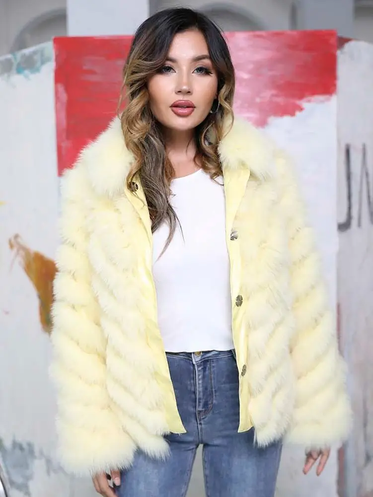 MISSJANEFUR Fur Coats Women Reversible 2022 New Fashion Real Fox Fur Two-Way Luxury Soft Wholesale Warm Winter Jackets enlarge