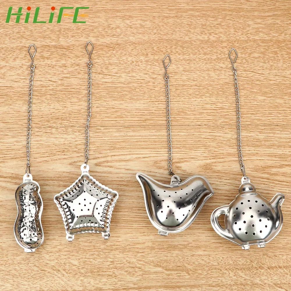 

HILIFE Tea Strainer Ball Reusable Tea Infuser Stainless Steel Filter Teapot Peanut Bird Shape Metal Tea Bag