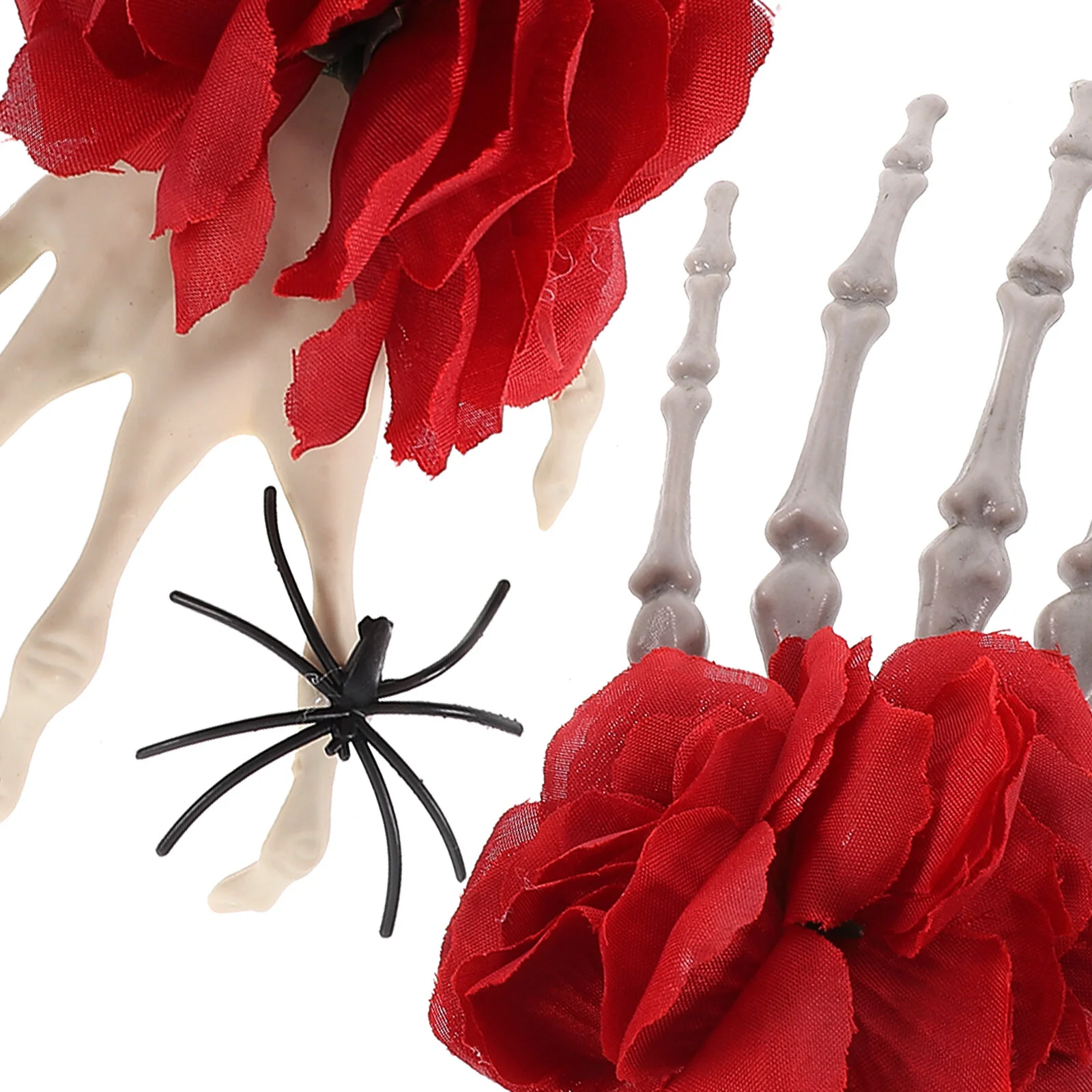 2 Pcs The Witch Girl Hair Accessories Rose Clips Hand Flower Plastic Halloween