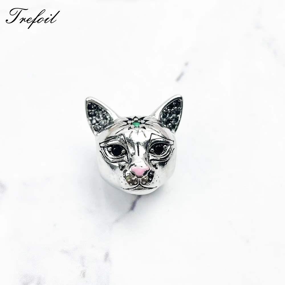 Волшебные бусины кошка змея ящерица яблоко капля воды серебро 925 пробы золотые