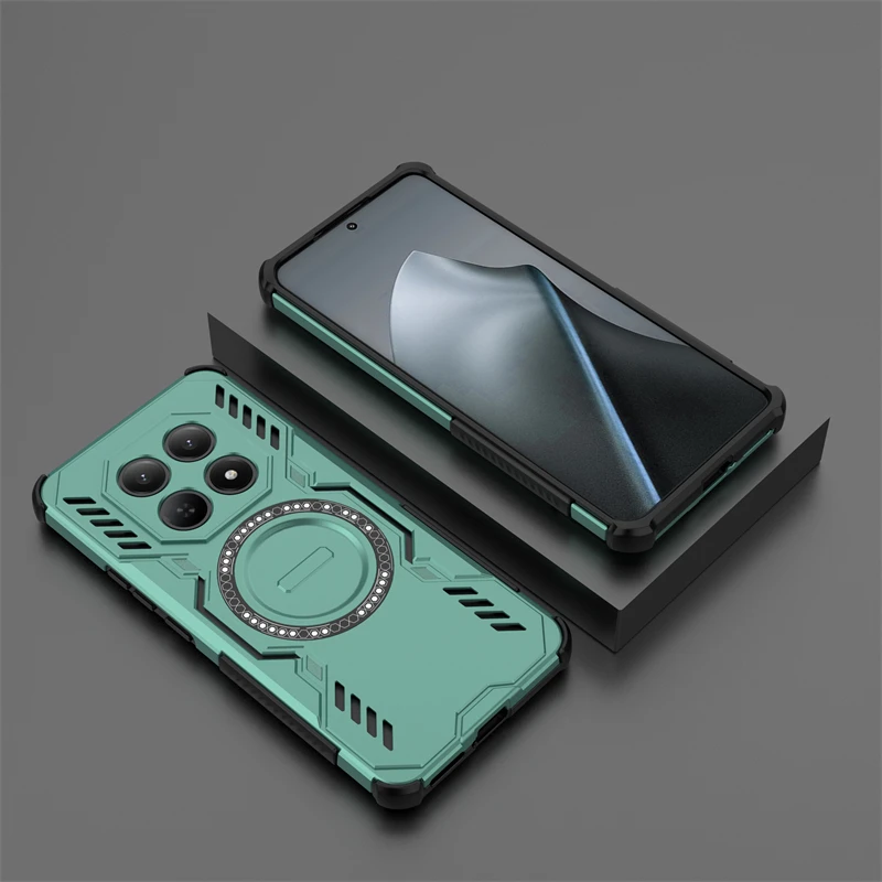 Фото Противоударный чехол для Redmi Note 15 4G с магнитной адсорбцией и поддержкой беспроводной зарядки, задняя крышка для Redmi Note 15, чехол для Redmi Note 15 4G №5