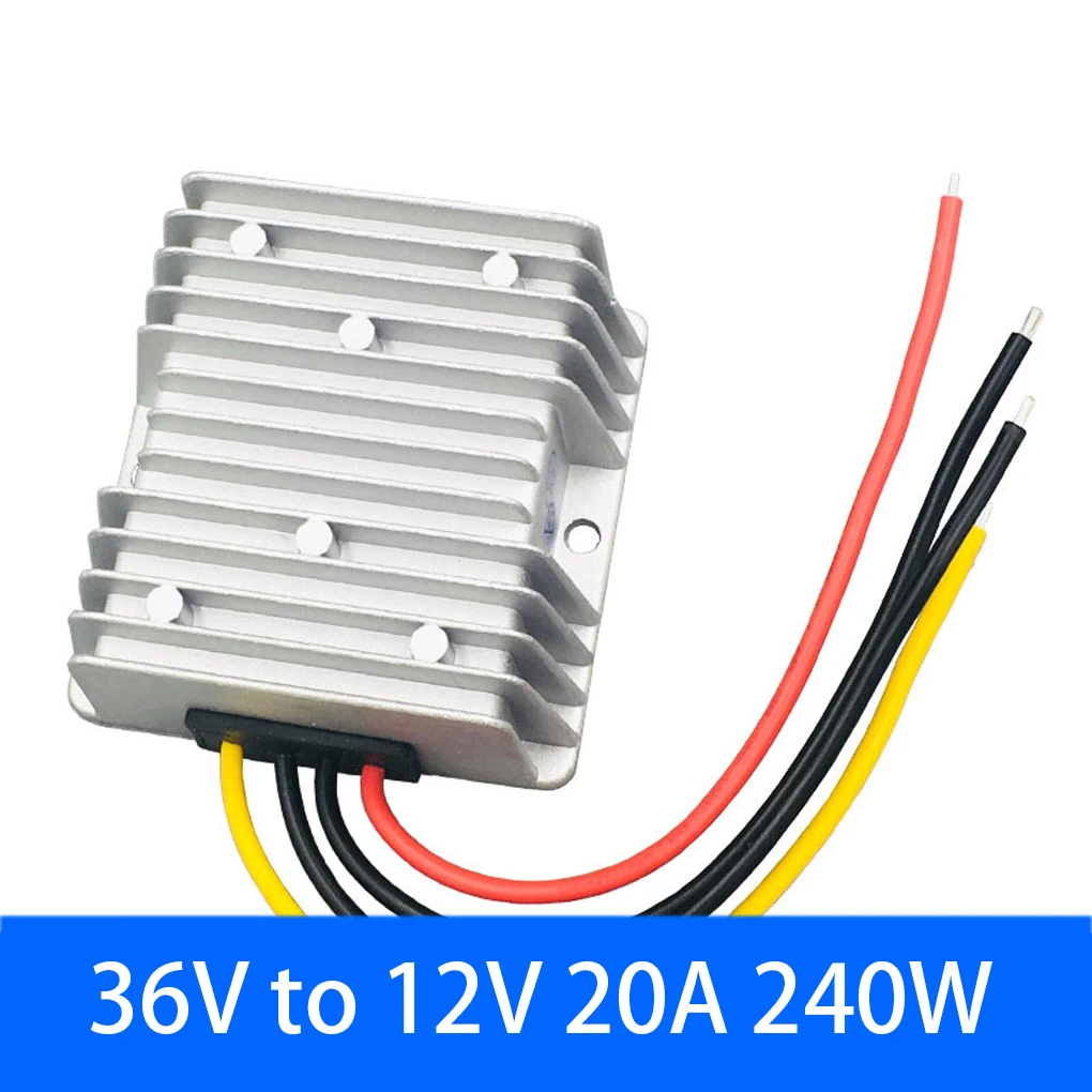 

20A Stepdown DC Converter Electric Scooter Voltage Regulator Vehicle Power Supply Module Replacement Part Repairing Accessory