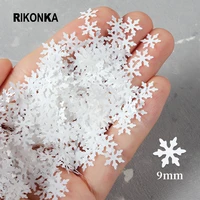 3d white snowflake nail art sequins parts winter red 9mm snow mermaid glitter flakes for gel acrylic christmas nail accessories