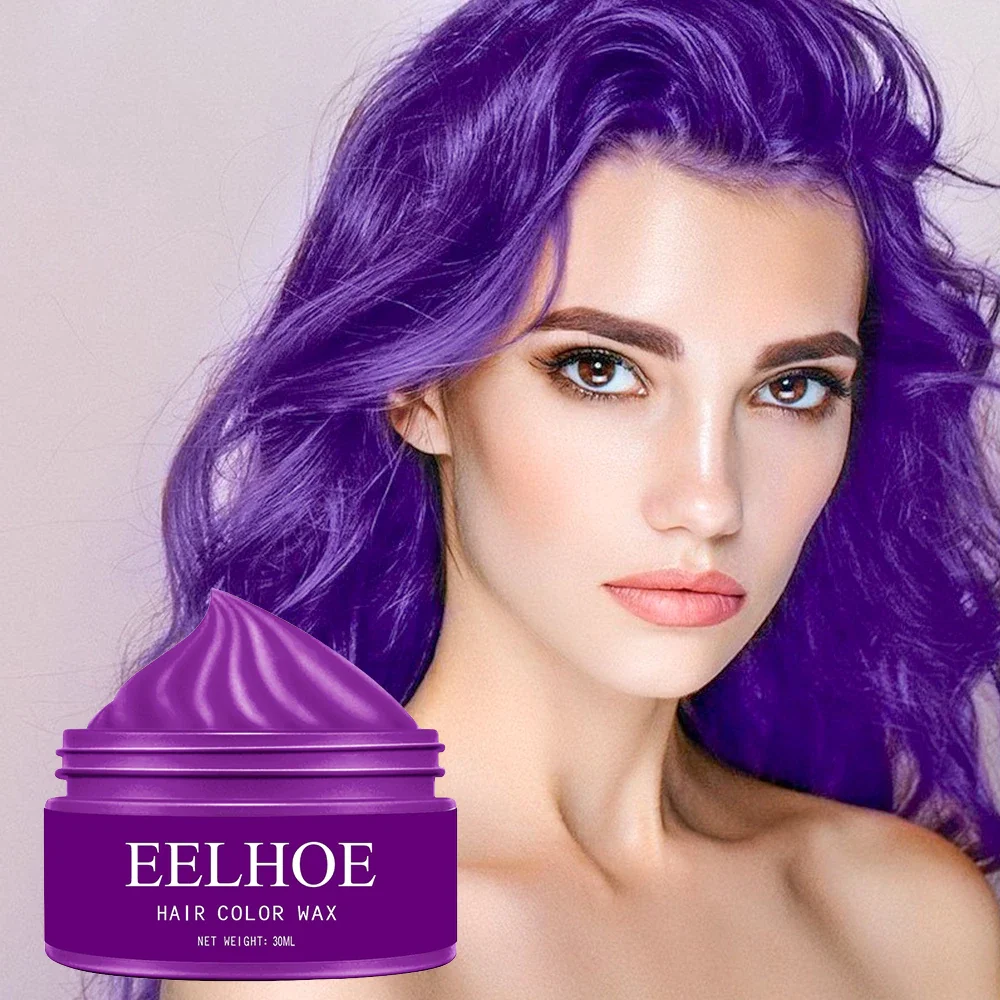 Wax Washable Dye Color Grey Purple Disposable Quick Hair Dye