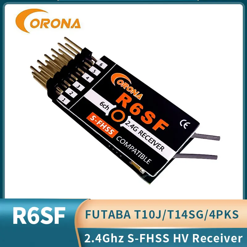 

Corona R6SF 2.4GHz S-FHSS/FHSS Compatible 6Ch Micro Receiver for FUTABA T6J/T8J/T10/T14SG