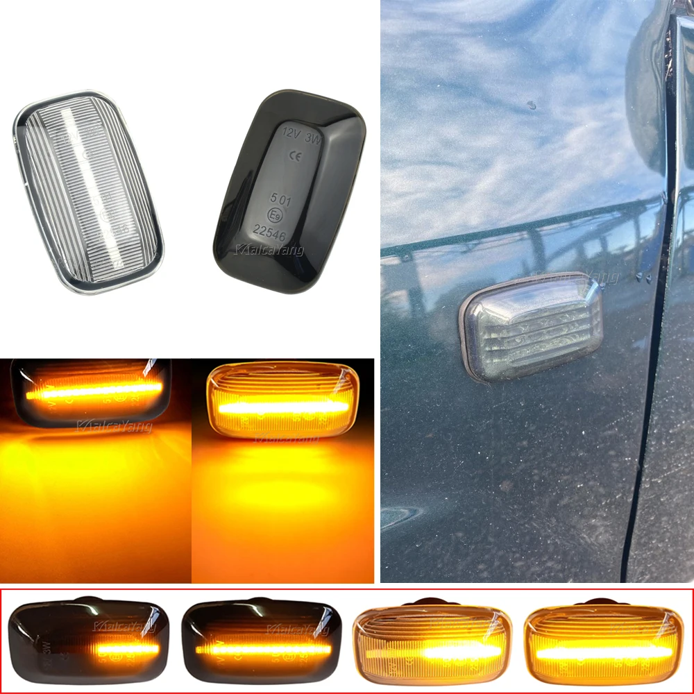 

Dynamic Blinker LED Side Marker Turn Signal Lights Indicator For Toyota Land Cruiser 70 80 100 Series 1998-2007