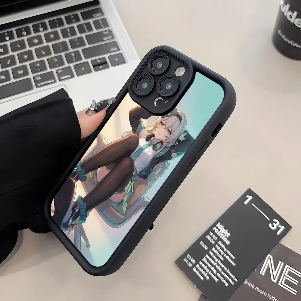 Фото Чехол для телефона H-Honkai Star Rail Firefly для iPhone 17 Air 16 E 15 14 Plus 13 12 11 Pro Max, силиконовый, мягкий №2