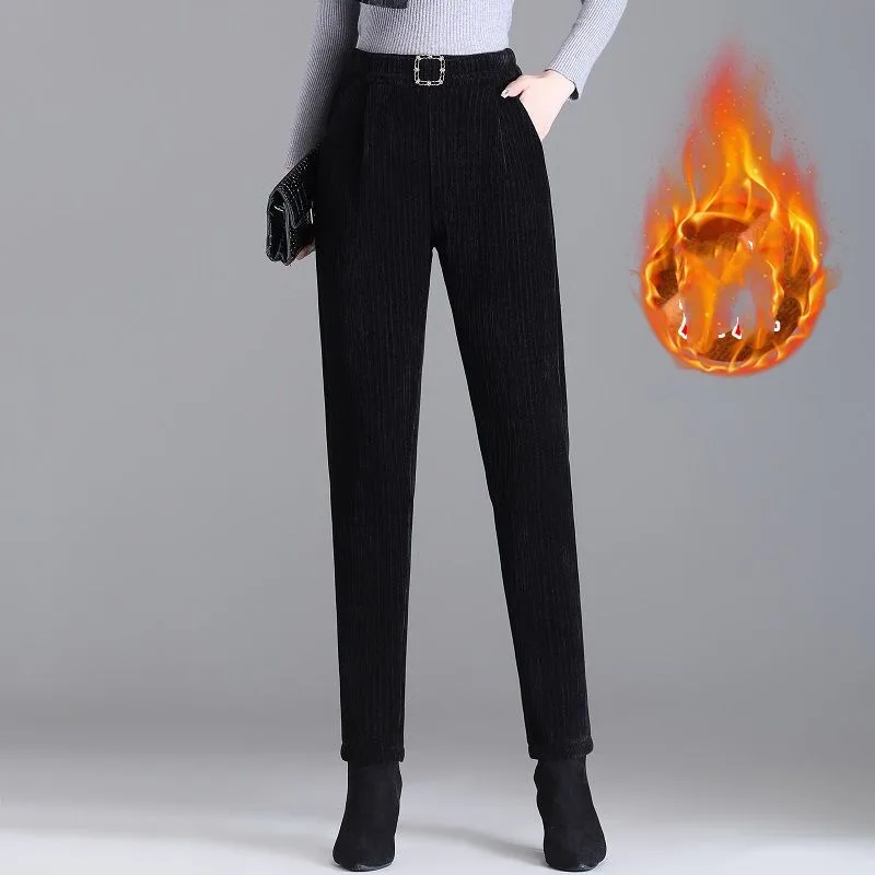 Осенне-зимние женские брюки Harlan с высокой талией свободные эластичные