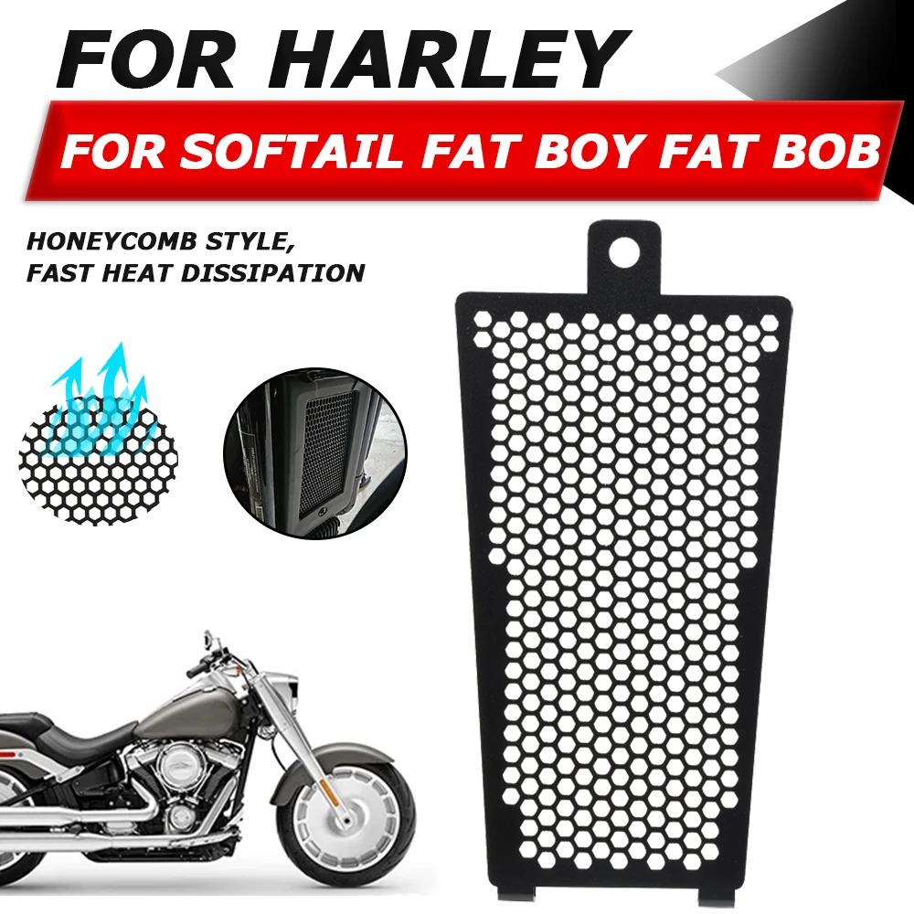 

For Harley Softail Fat Boy 114 FLFBS FLFB Fat Bob FXFBS FXFB Motorcycle Accessories Radiator Cover Grille Guard Grill Protector