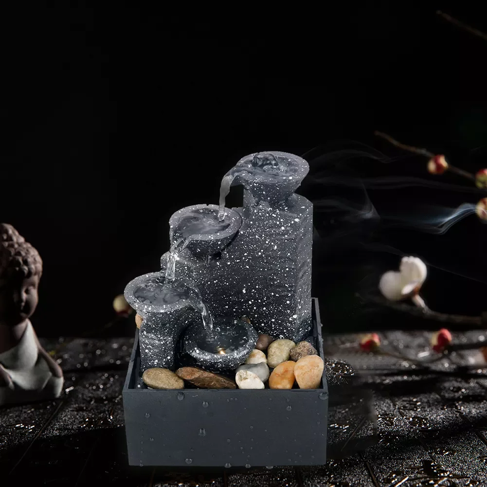 

2022 Flowing Water Waterfall Collect Prosperity Fei Shui Landscaping Home Bedroom Office Decoration