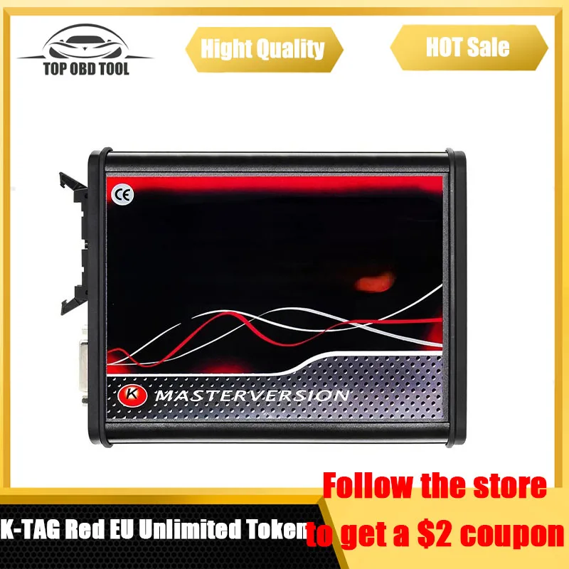 

K-TAG V7.020 2.47 Red EU Unlimited Token Full Set Cables PCB 4LED Function Car Diagnostic ECU Programming Tool KESS KTAG V7.02