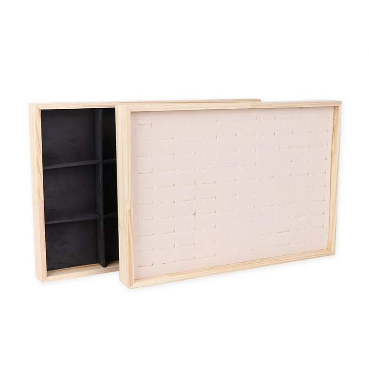 High Quality Portable Velvet Jewelry Ring Jewelry Display Organizer Box Tray Holder Earring Jewelry Storage Case Showcase