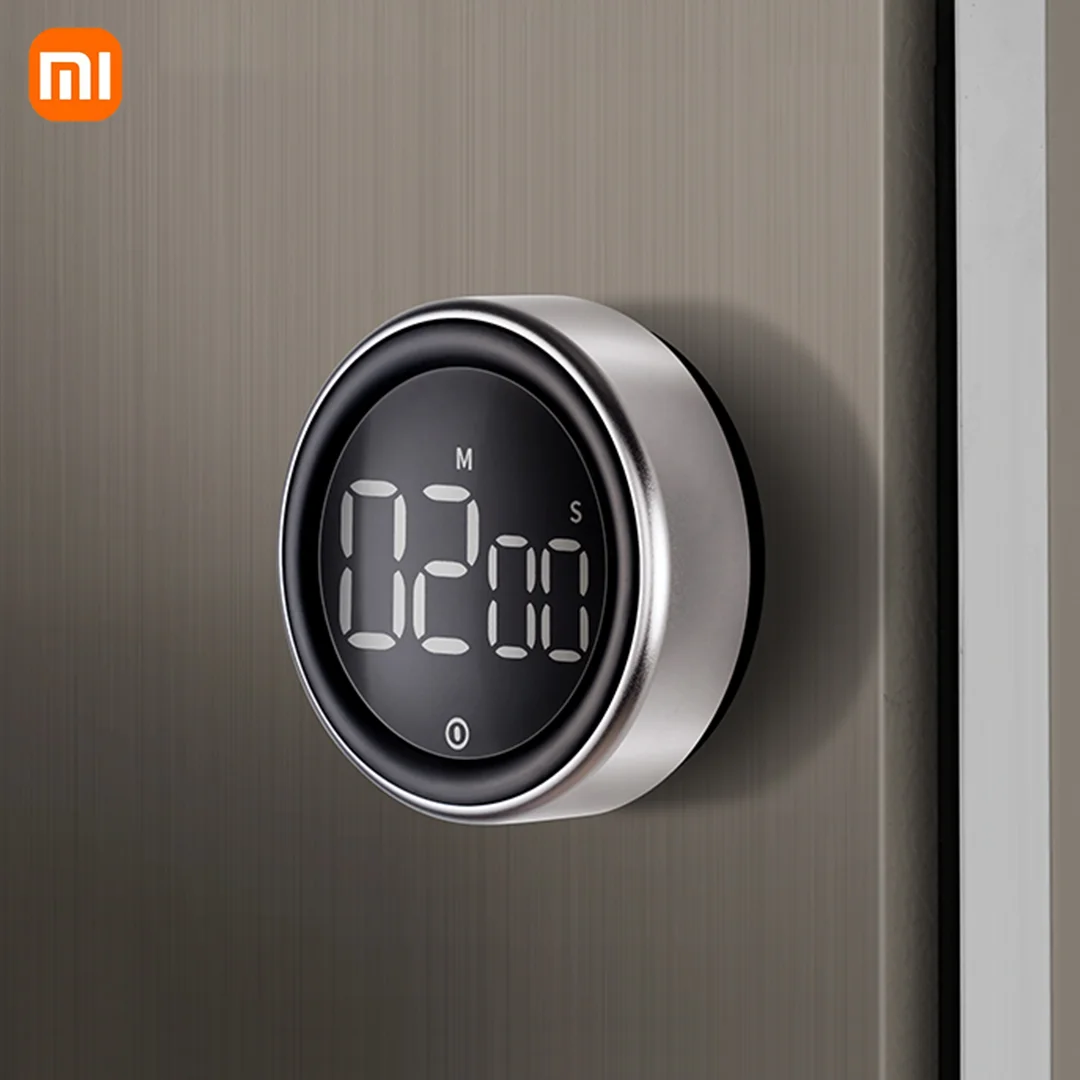 

Xiomi Youpin Digital Kitchen Timer Magnetic Countdown Timer with 3 Volume Levels 2 Non-slip Pads Egg with Large Led Screen