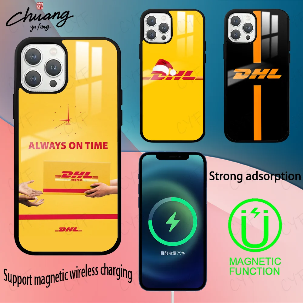 Чехол для телефона DHL Global Logistics 11 12 13 14 15 16 Pro Max mini Plus с сильным магнитным