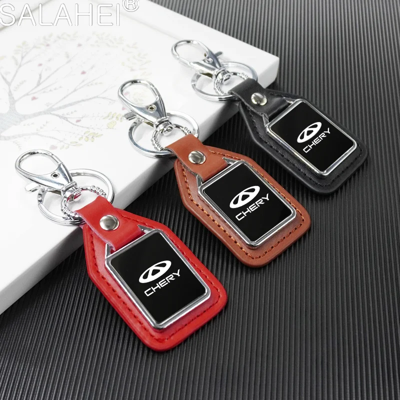 Брелок для ключей, кожаный брелок для CHERY Tiggo7 5X 8 3x9 Arrizo 5 8 5gt 5plus Gx Eq 5e E3 E, из цинкового сплава