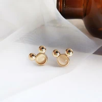 cute mouse stud earrings resin luxury earring for women 2022 new fashion korean trendy romantic wedding jewelry gifts wholesale