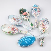 cartoon hair brush massage blue green hair combs curly wet brush hairdressing products air cushion combs for women tools