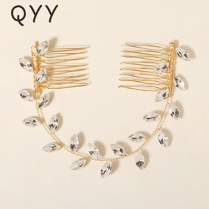 

Женская повязка на голову с кристаллами, ручной работы