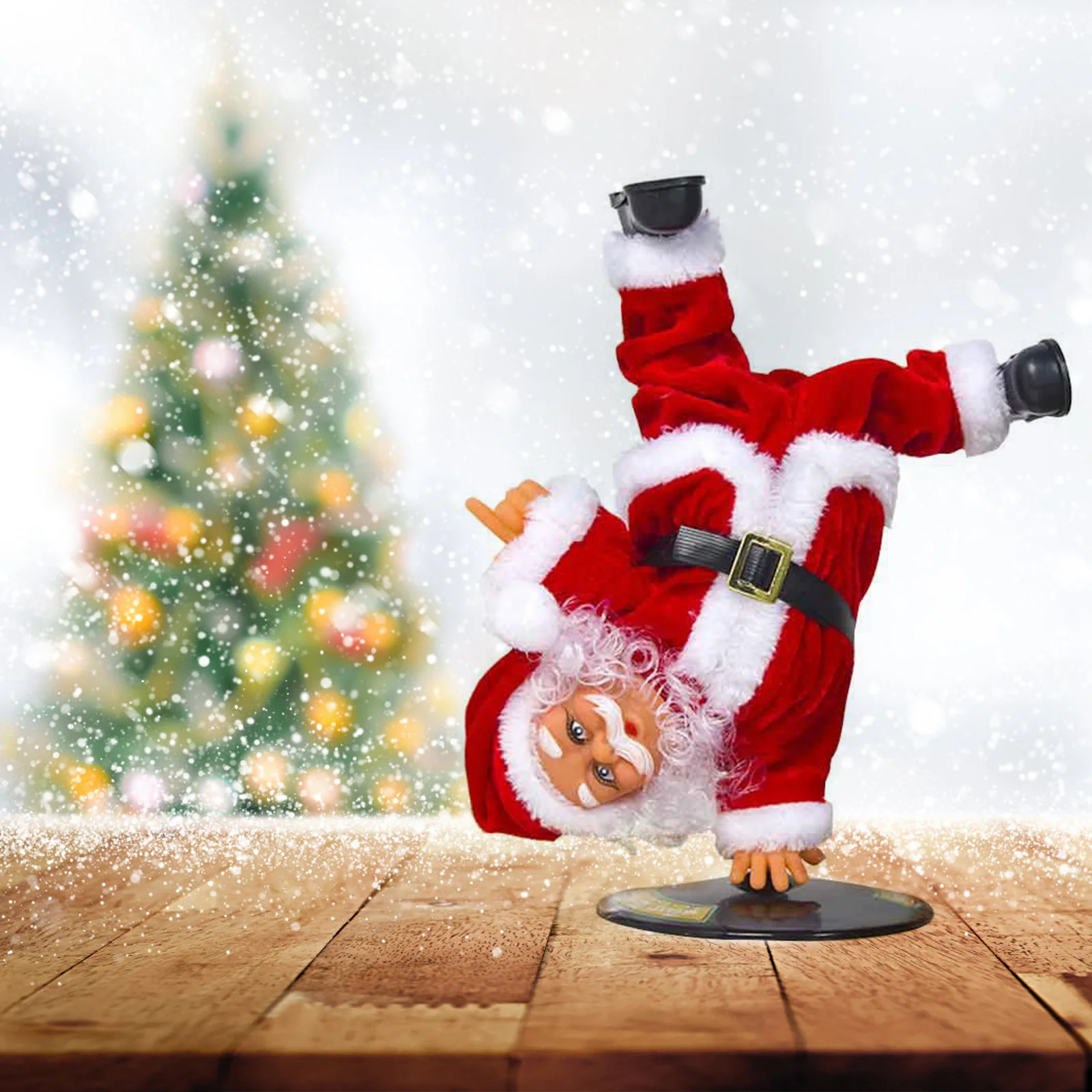 

1 шт. электрическая музыка перевернутый уличный танец Санта-Клаус кукла игрушка музыка рождественские подарки Детские игрушки новые рождественские украшения