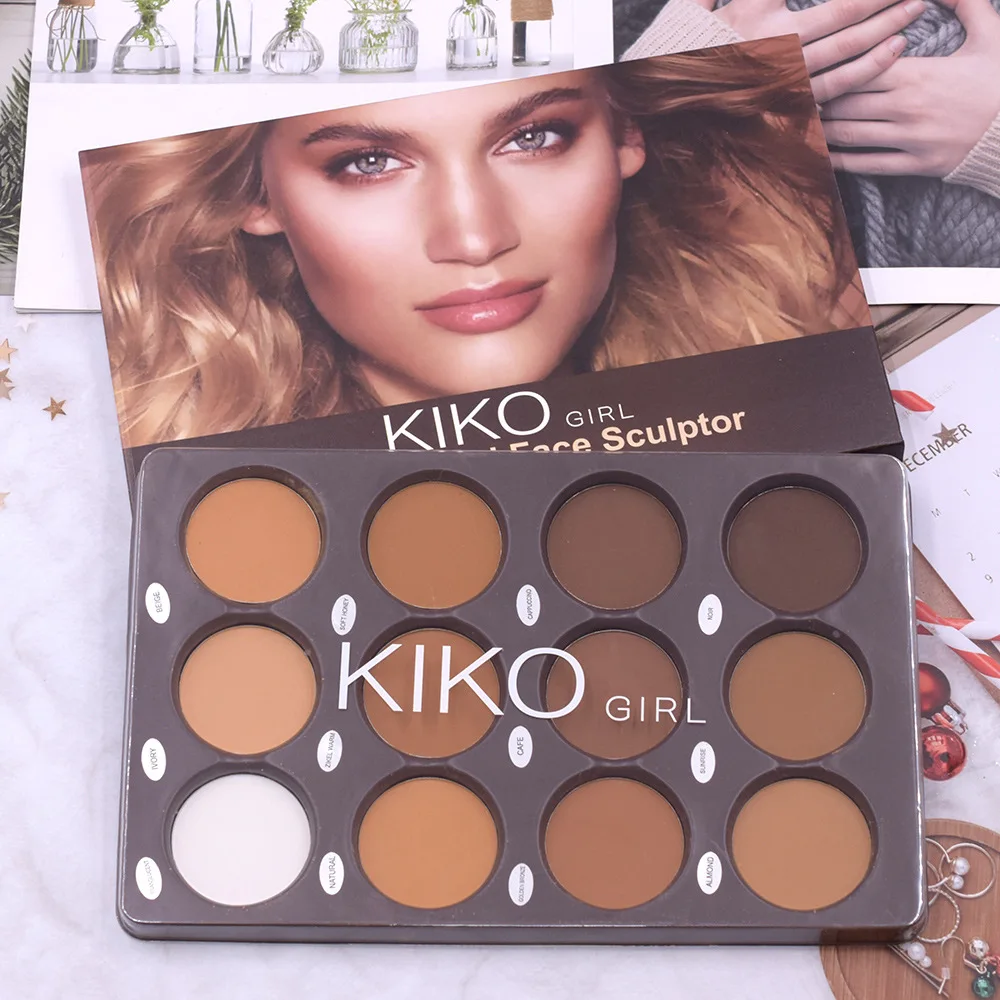 

8 Colors kiko make up Contour Palette Face Bronzer Makeup Highlight Contour Pro Palette Face Sculpting Matte Contour Palette