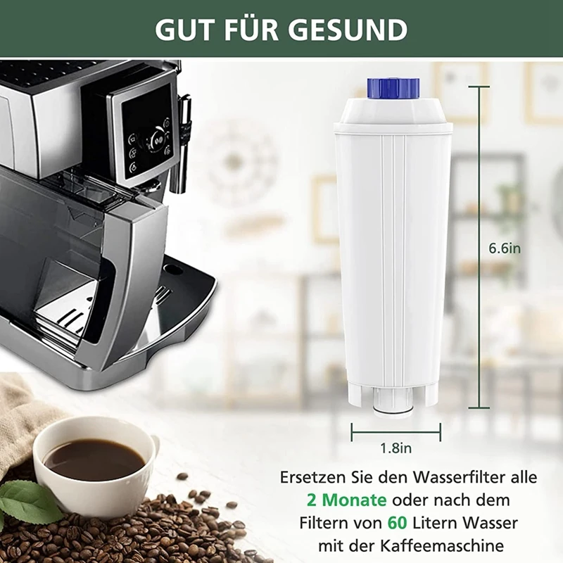 6-паковочный фильтр для кофемашины Delonghi Dlsc002 Фильтр Ecam Esam Etam Bco Ec с смягчателем