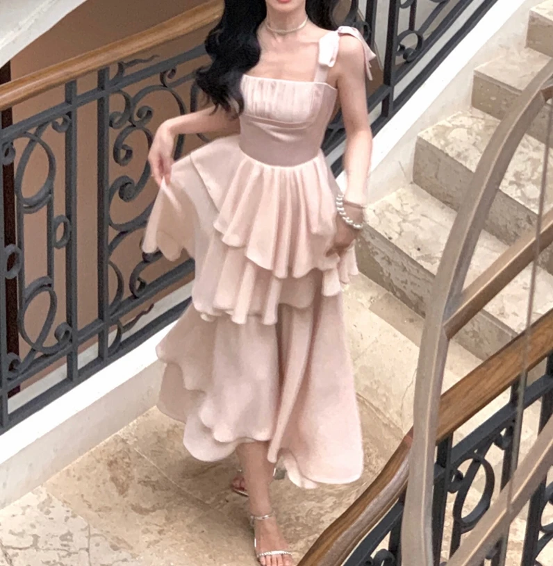 

Элегантное Стильное женское платье без рукавов, модель 2023 года, летнее облегающее женское платье на бретелях-спагетти, модель S828A